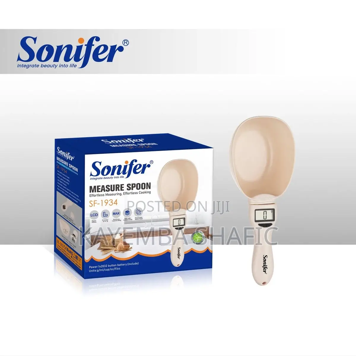 Sonifer SF-1934 Digital Measuring Spoon Scale - 800g Max