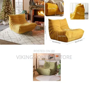 Lazy Floor Velvet Lounge Sofa Fireside Chair Soft Waterproof Bean Bag