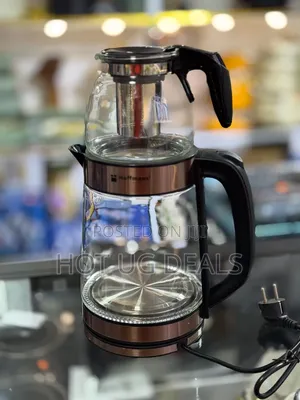 Hoffmans 2.2 Liters Electric Glass Kettle - Transparent