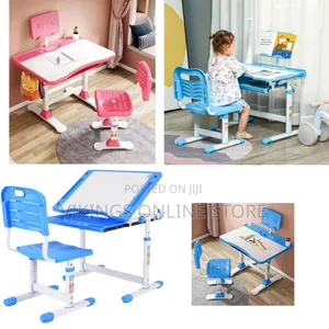 Kids Desk and Chair Set Height Adjustable Student Writing Desk
