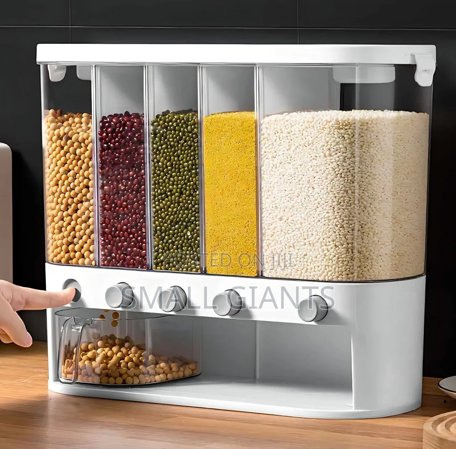 5-Compartment, Wall-Mounted Food Dispenser
