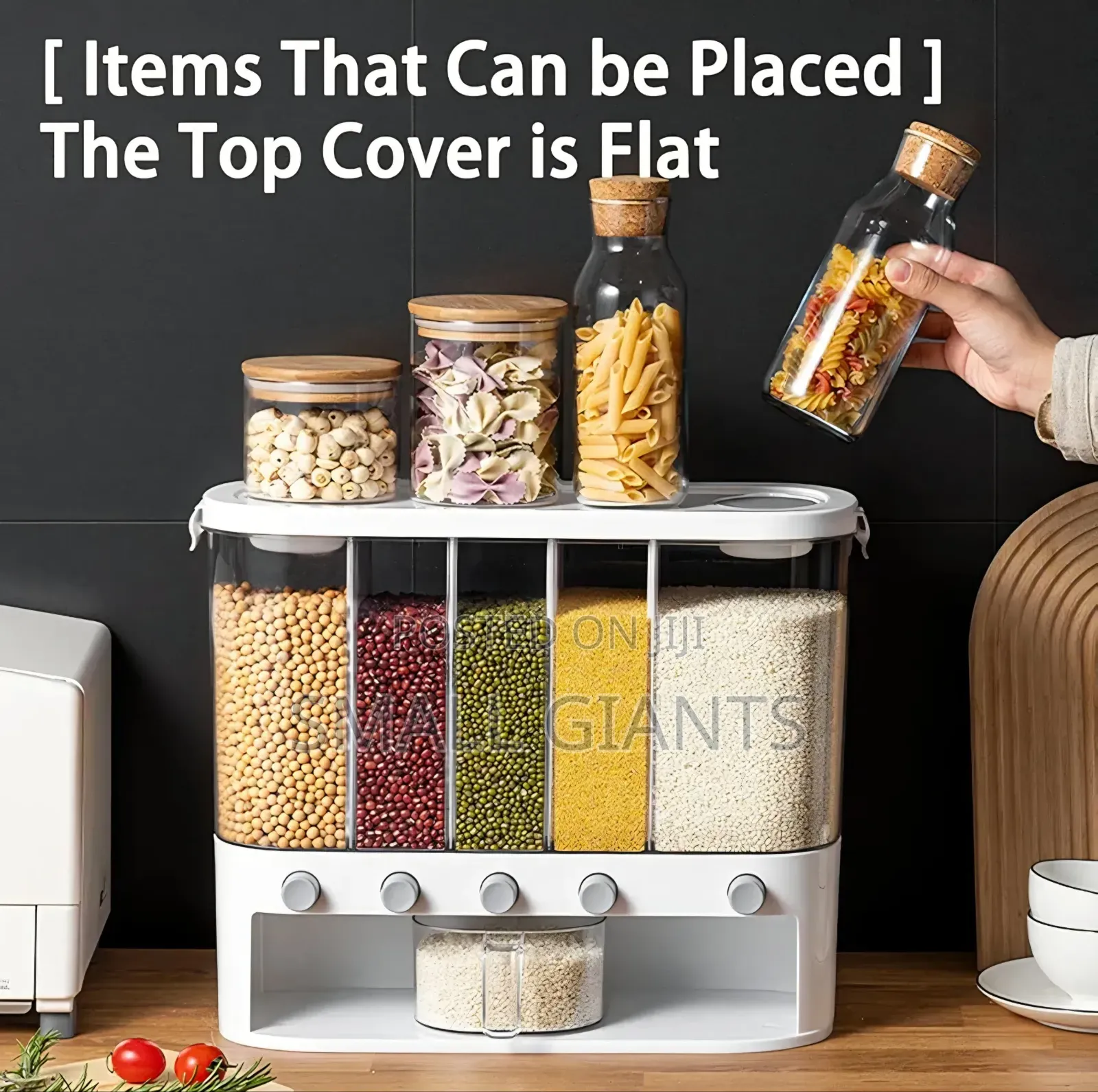 5-Compartment, Wall-Mounted Food Dispenser