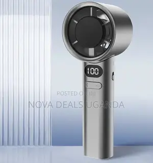 M11 Handheld Fan With Variable Speed Control, Digital Display, Silver