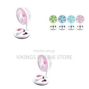 2 in 1 - Personal Fan Study Lamp With LED Light Folding Portable