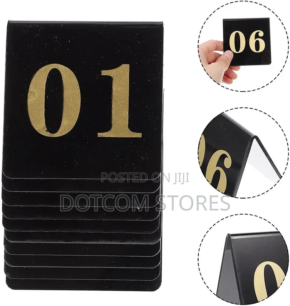 1pc Table Numbers Wedding Number Acrylic Signs Holder Reception Sign,