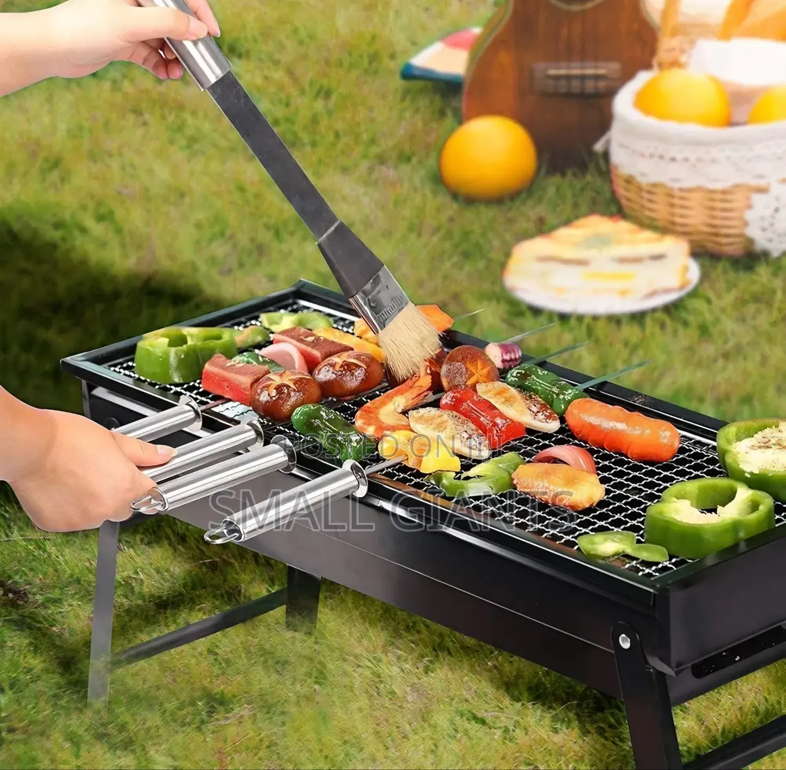 Portable Folding Stainless Steel Charcoal Barbecue Grill