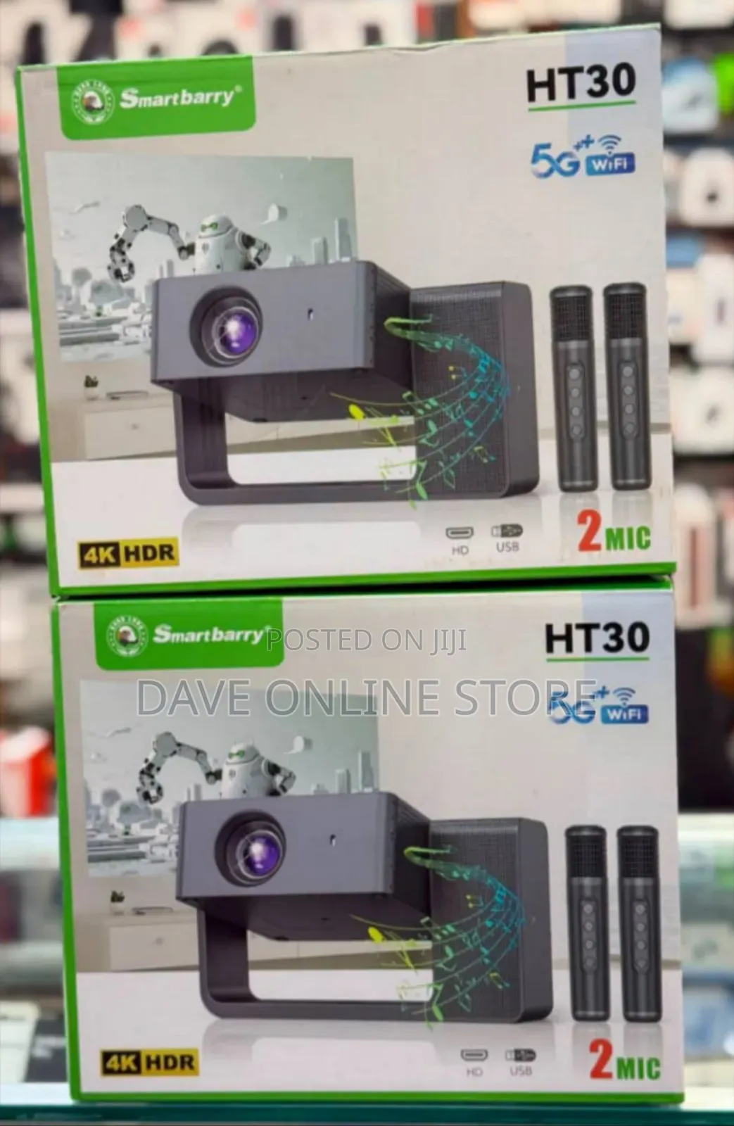 Smartbarry HT30 With 2 Mic Projector