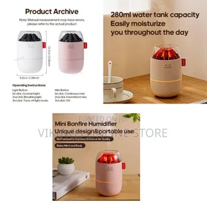 280ml USB Powered Portable Mini Humidifier, Small Cool Mist Humidifier