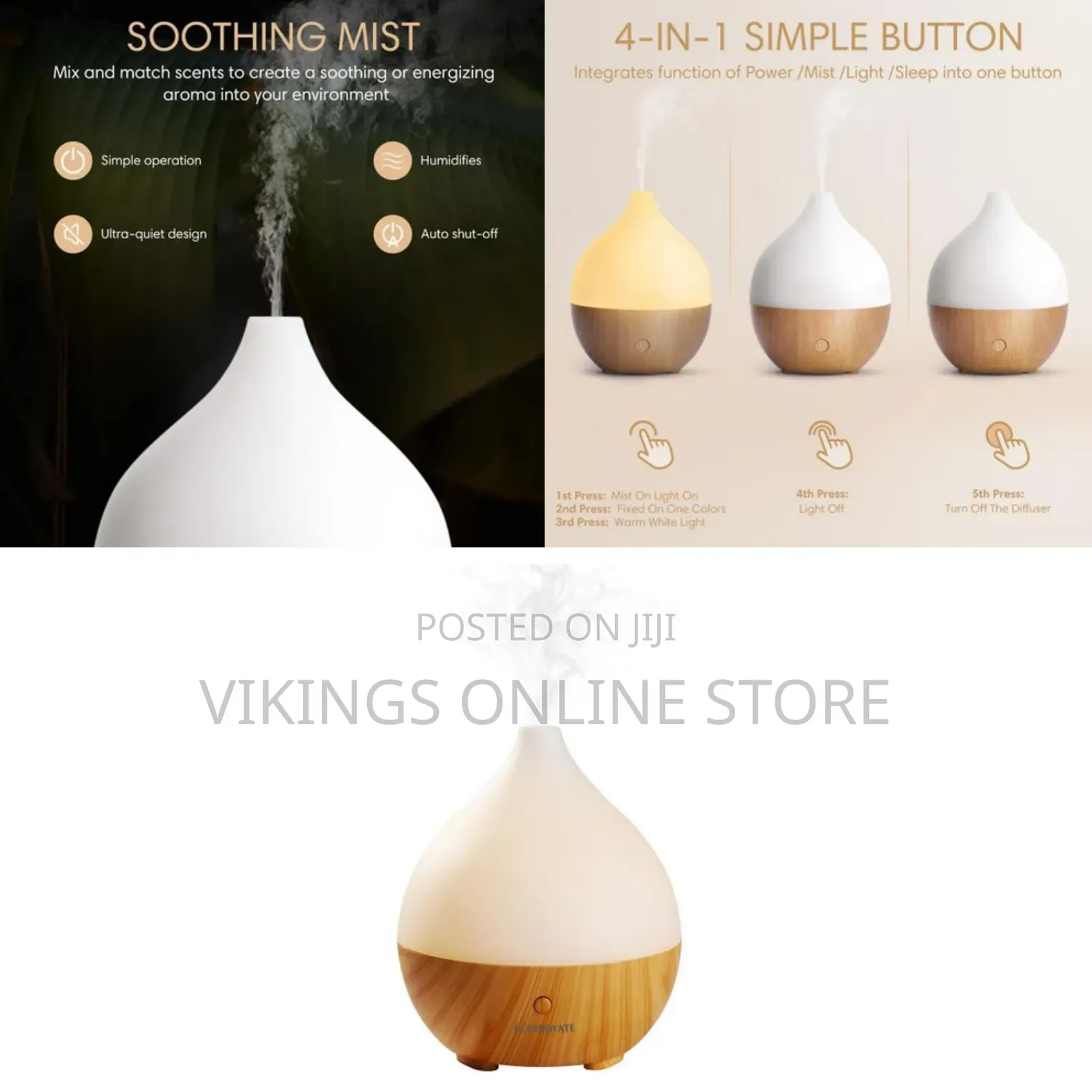 100ml Tabletop Small Aromatherapy Diffuser, Ultrasonic Diffusers