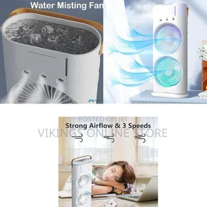 Portable Double Ended Spray Fan Desk With Cooler USB