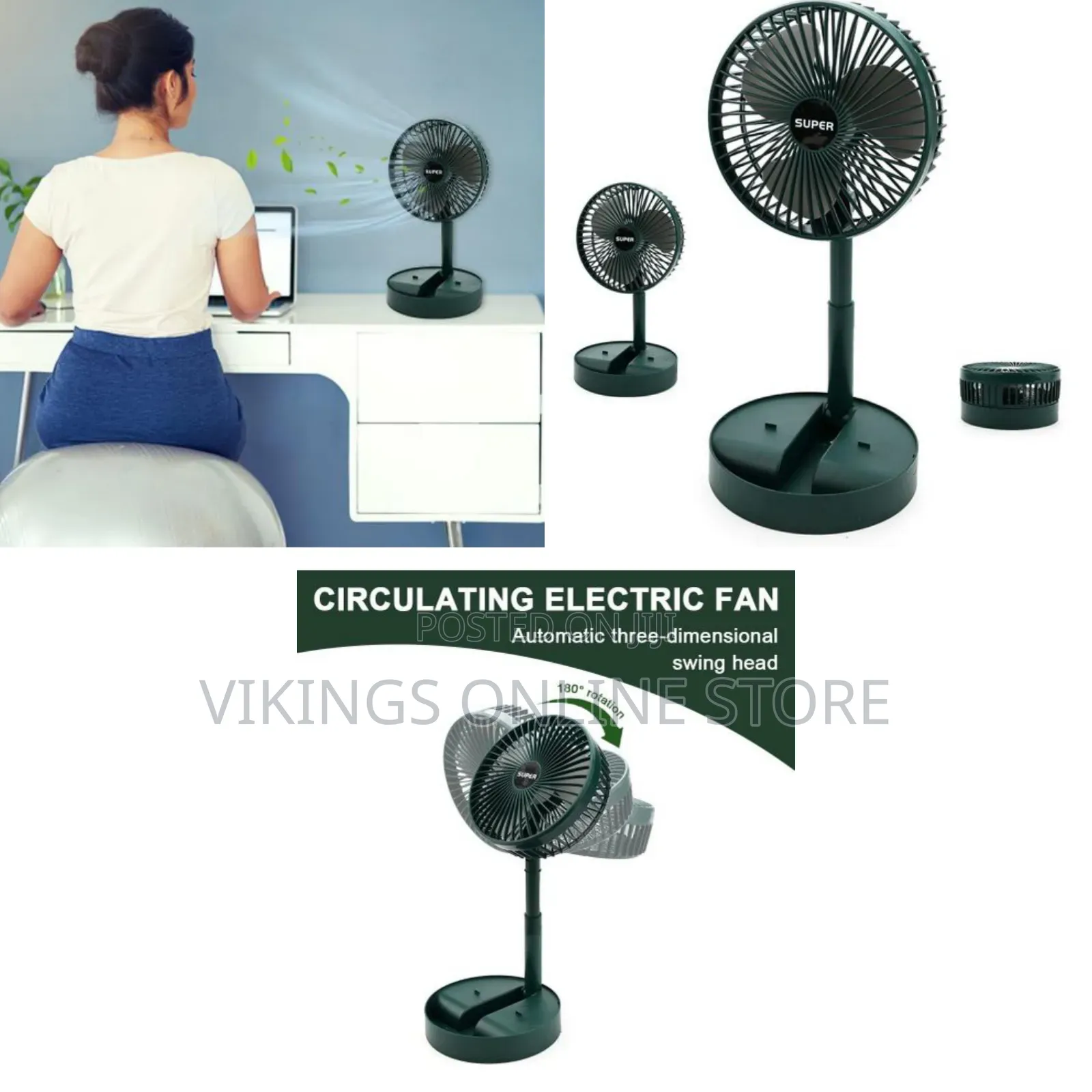 USB Desk Fan, Airflow Mini Desk Rotation, Portable Personal