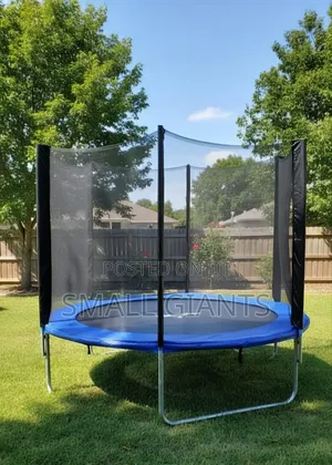 8ft Kids' Trampoline With a Safety Enclosure Net