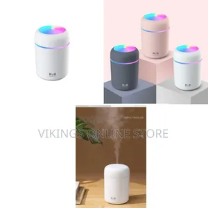 Portable Colorful Mini H2o Humidifier- Essential Oil Diffuser, 300 Ml