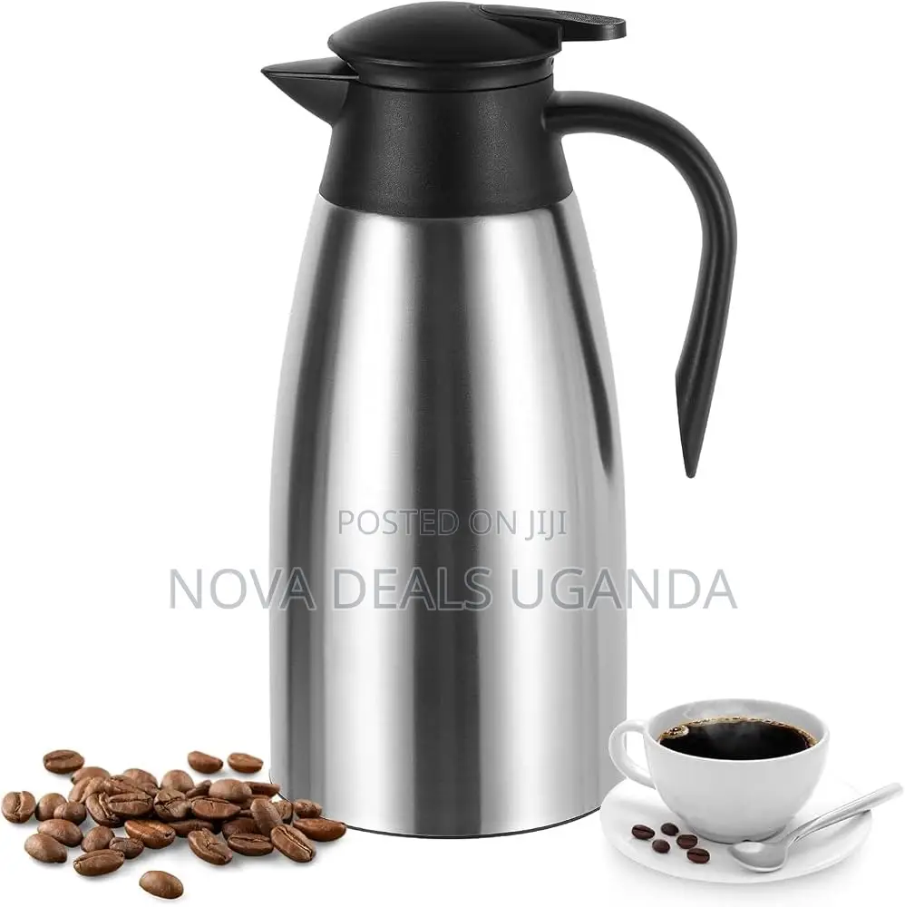2L Hot Beverage, Double-Walled Stainless Steel Pressing Top Flask