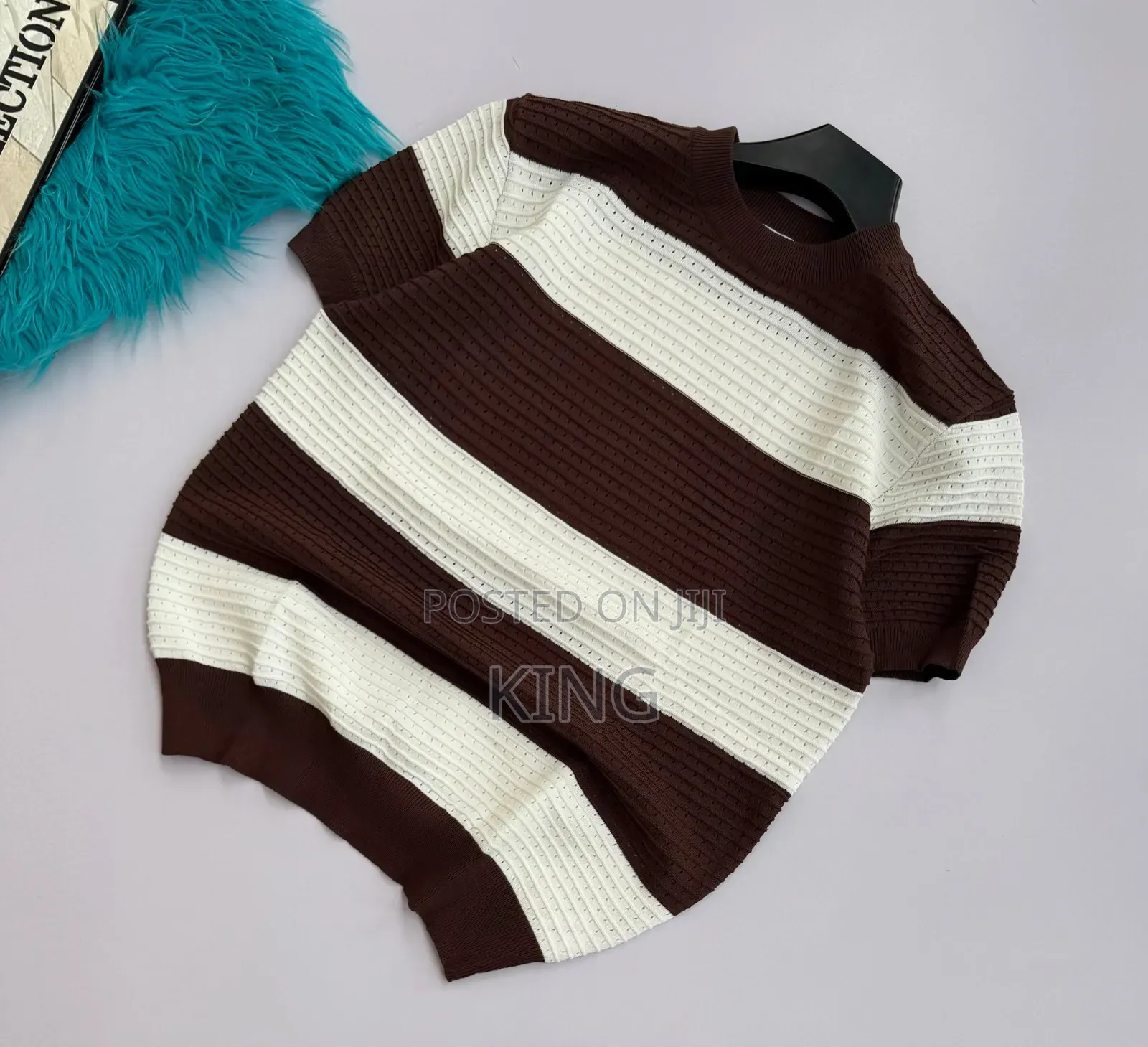 Ava Stripe Relaxed Knit T-Shirt