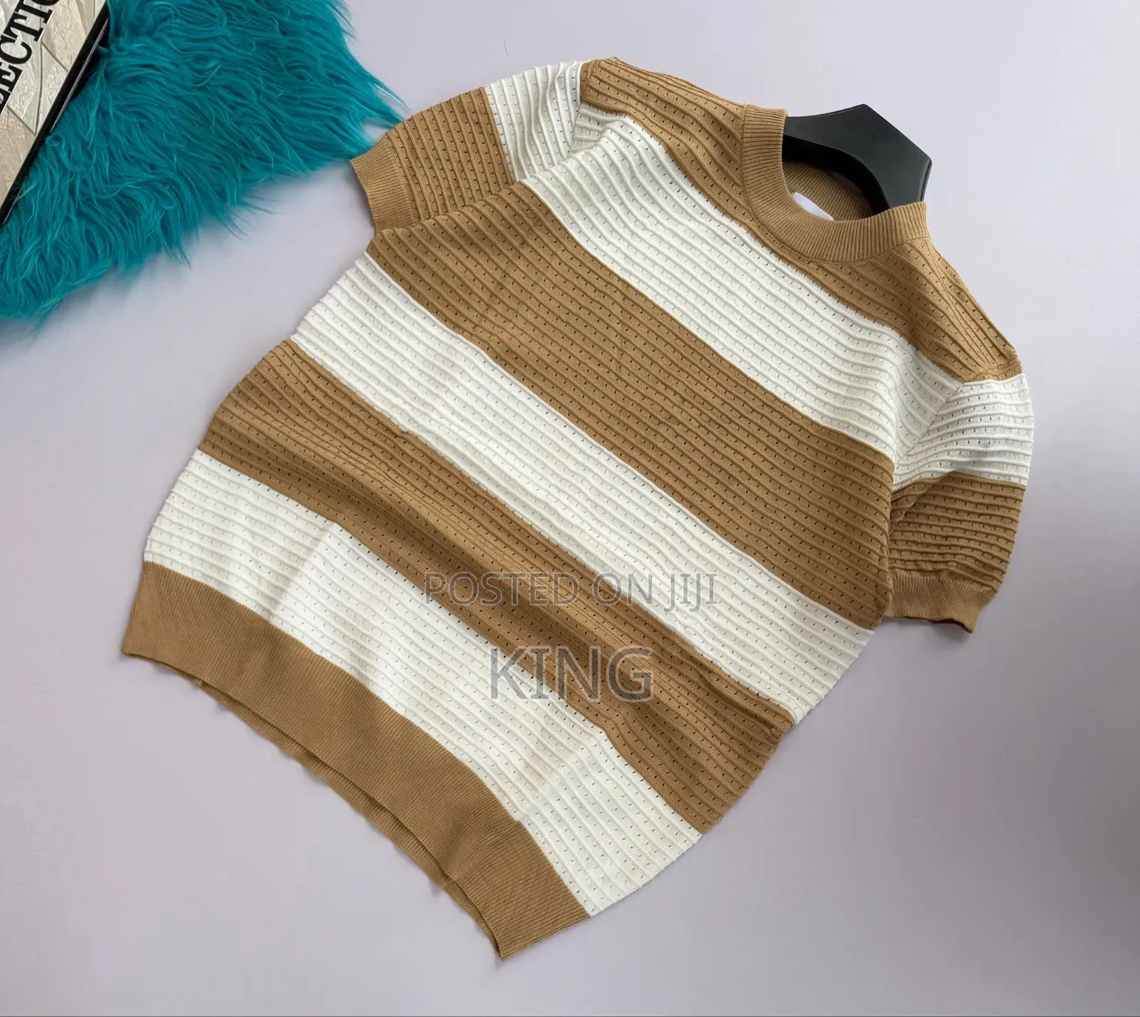 Ava Stripe Relaxed Knit T-Shirt