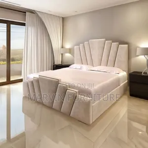 Leather Bed 5by6 White Color and Dark Color