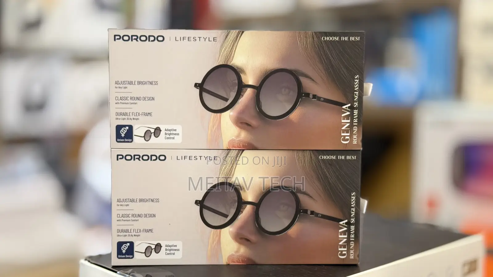 Porodo Dale Retro Round Frame Sun Glasses