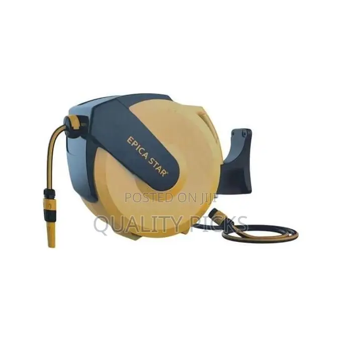 Retractable Hose Reel, 8 in 1 Nozzle Wall Mounted Garden Hose