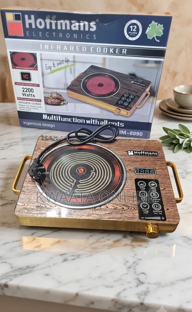 Hoffmans 2200W Electric Infrared Cooker(HM-8090)Touch Controls Timer