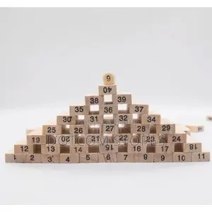 Wooden Number Building Blocks Set