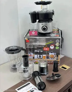 10 in 1 Hoffman 1200W Food Processor Unbreakable Jar Copper Coil Motor