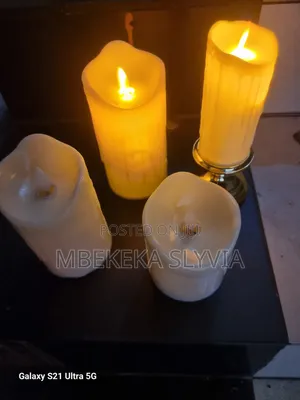 3pcs Big Led Smokeless Candles for Parties,Dinners, Church Valentine