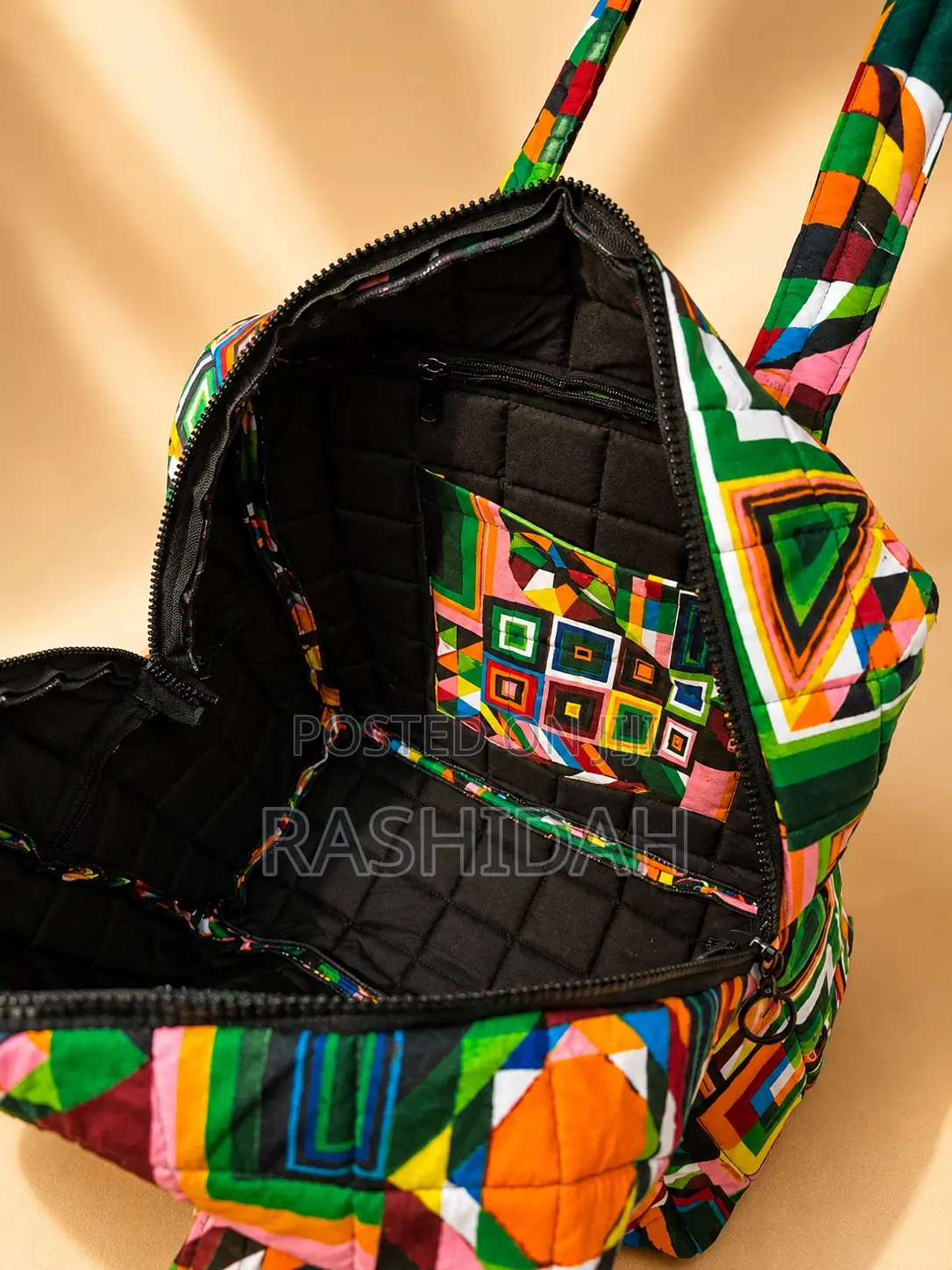 Daima Tote Bag- Multicolored-Green