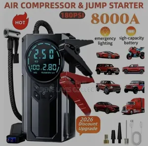 4-in-1 Portable Jump Starter and Air Compressor