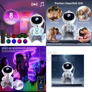 Astronaut Galaxy Projector Light, 2 in 1 Star With Moon