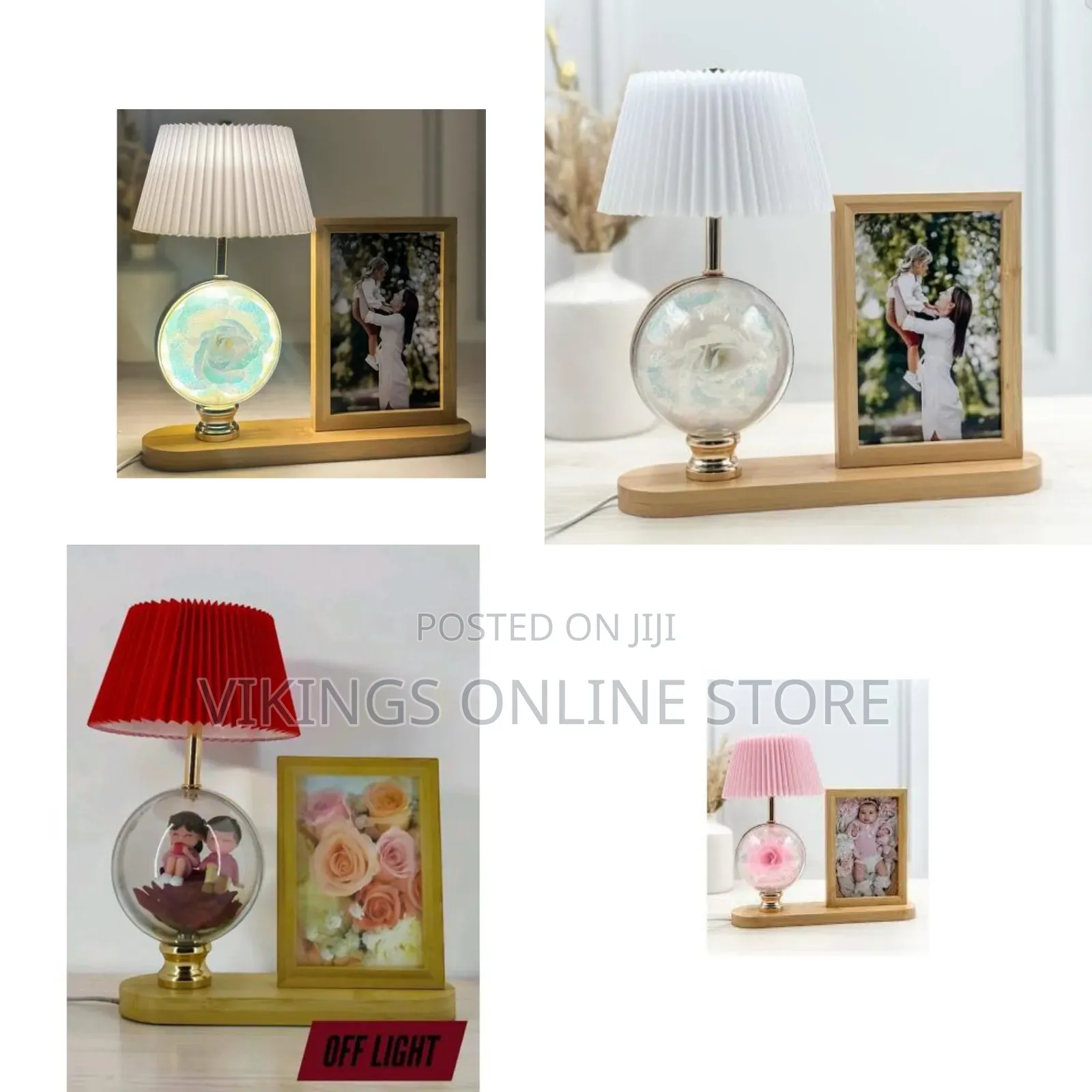 Home Decor Essentials LED Photo Frame With Illuminated Floral Globe