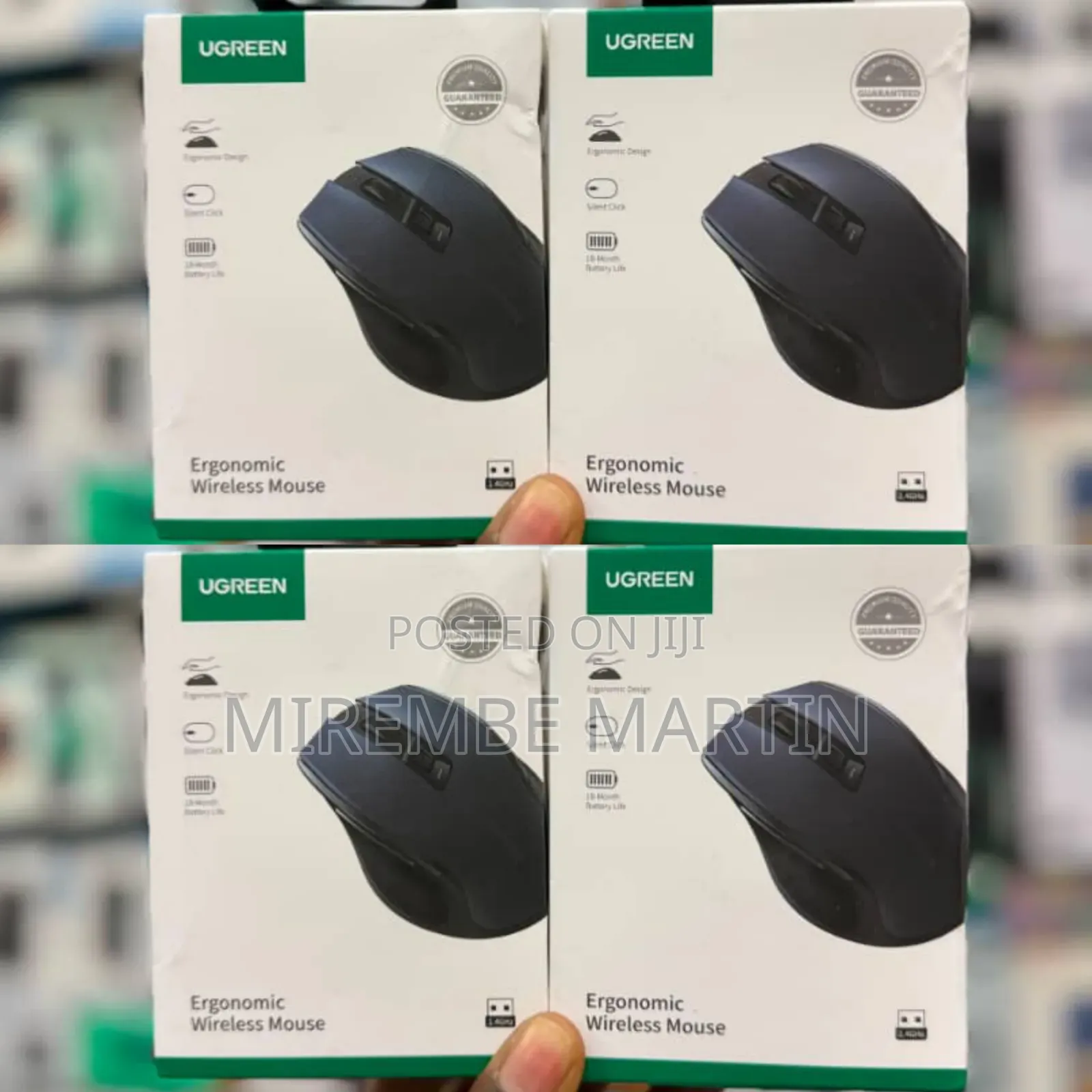 UGREEN Wireless Ergonomic Mouse (Model MU006) Featuring a 2.4GHz