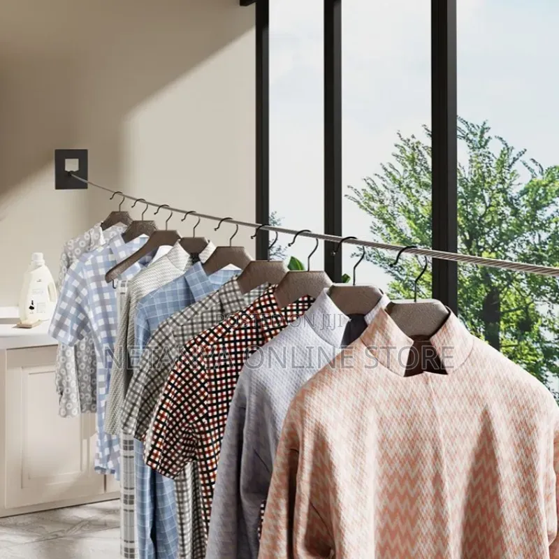Adjustable 4.2m Wall Mounted Clothes Drying Line