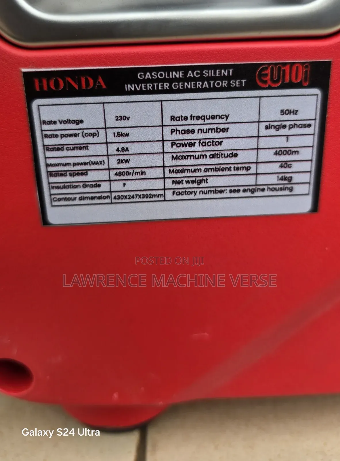 Silent Inverter EU10i 2kw Honda