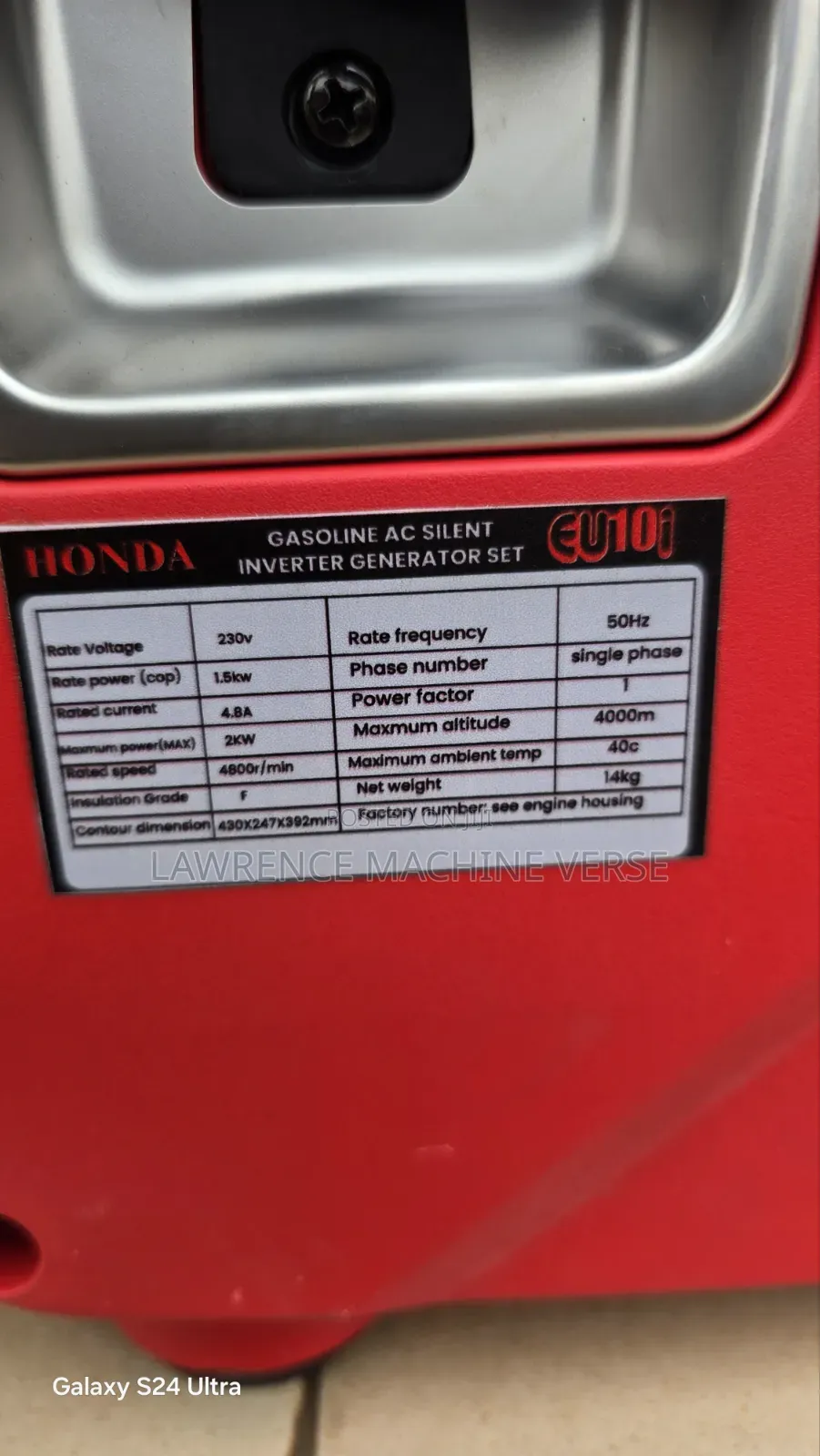 Silent Inverter EU10i 2kw Honda