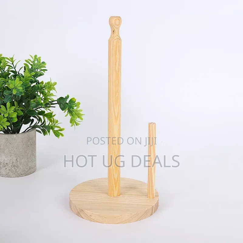 Freestanding Wooden Paper Towel Holder