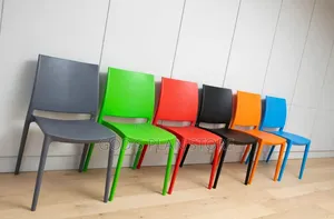 Modern Dining Plastic Chairs Plastic Chairs (Gray/Orange/Green/Red)