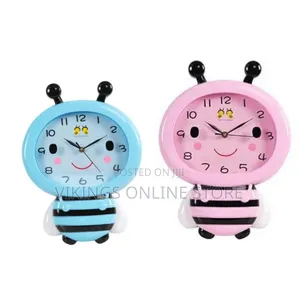 Battery Cartoon Wall Clock Creative Cute Bee Clocks Battery Operated
