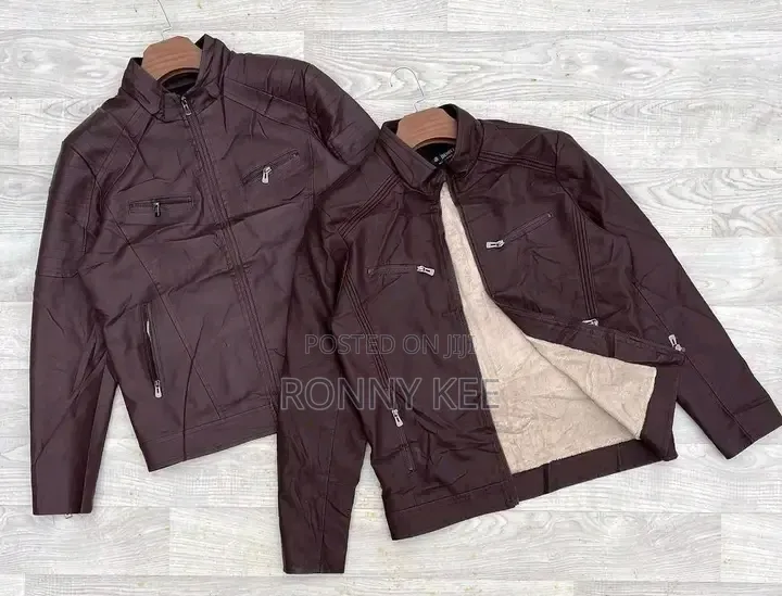 Pure Leather Jackets With Inside Puff