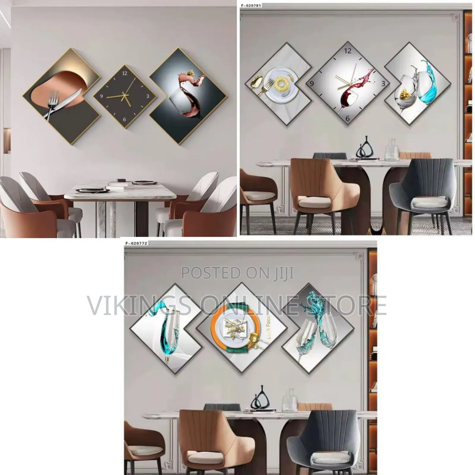 Modern Creative Home Wall Mounted Clock Tick Tick Decorative Painting