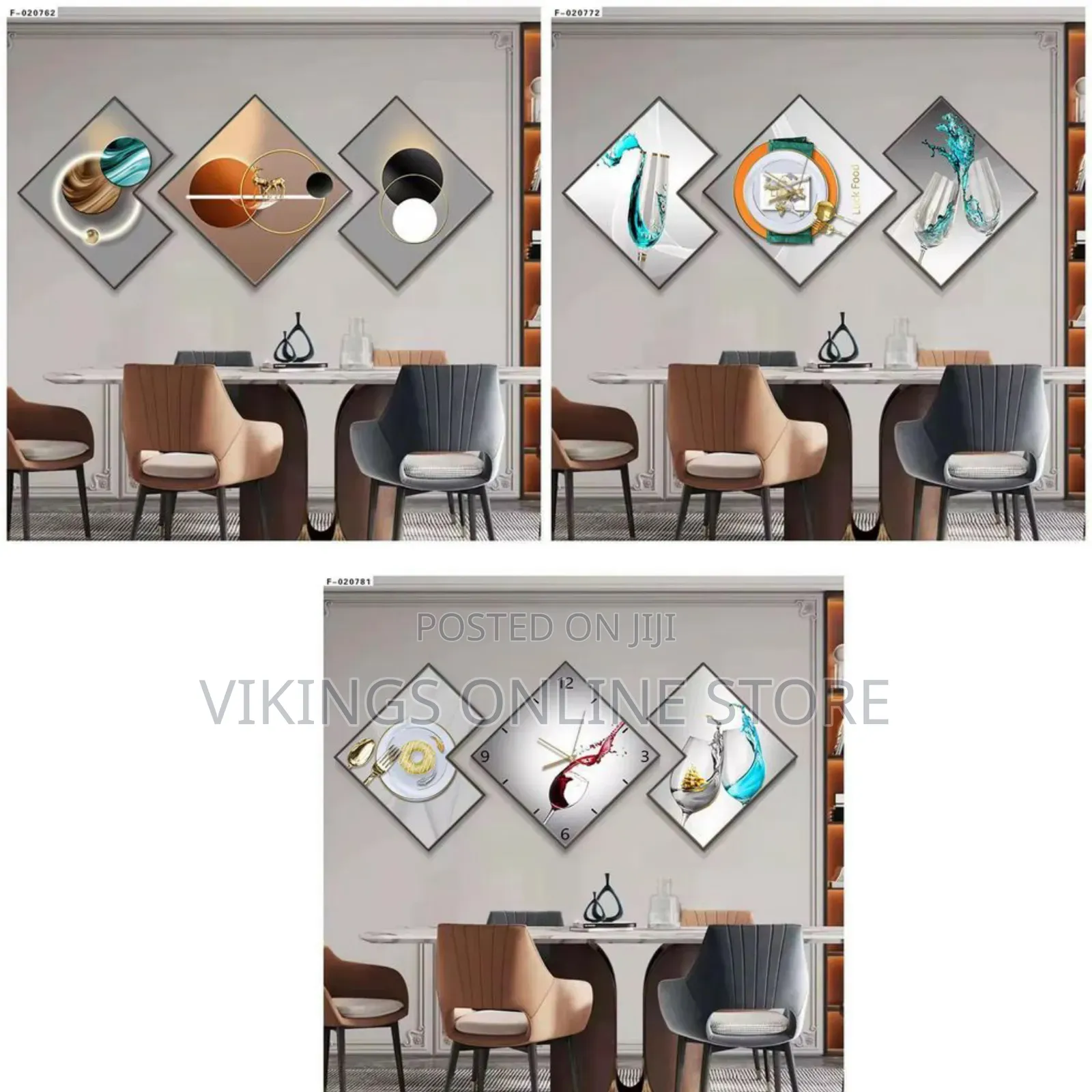Modern Creative Home Wall Mounted Clock Tick Tick Decorative Painting