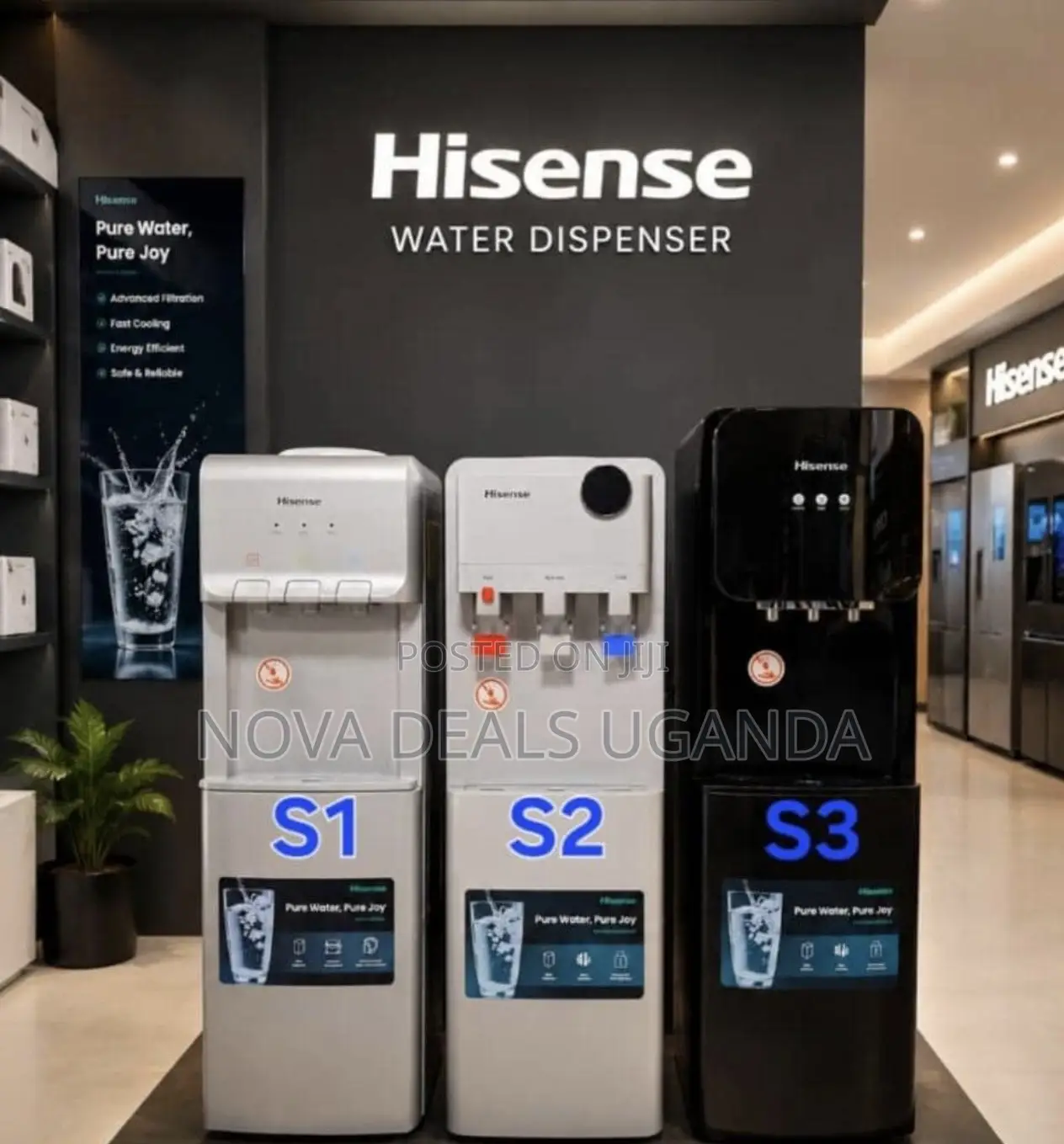 Hisense Water Dispenser- Top Loading, 3 Taps -H96wdts3s2