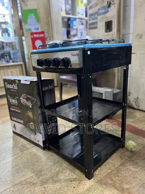 Saachi NLGAS-5256-BK 4 Burner Gas Cooker With Stand – Stylish, Durable