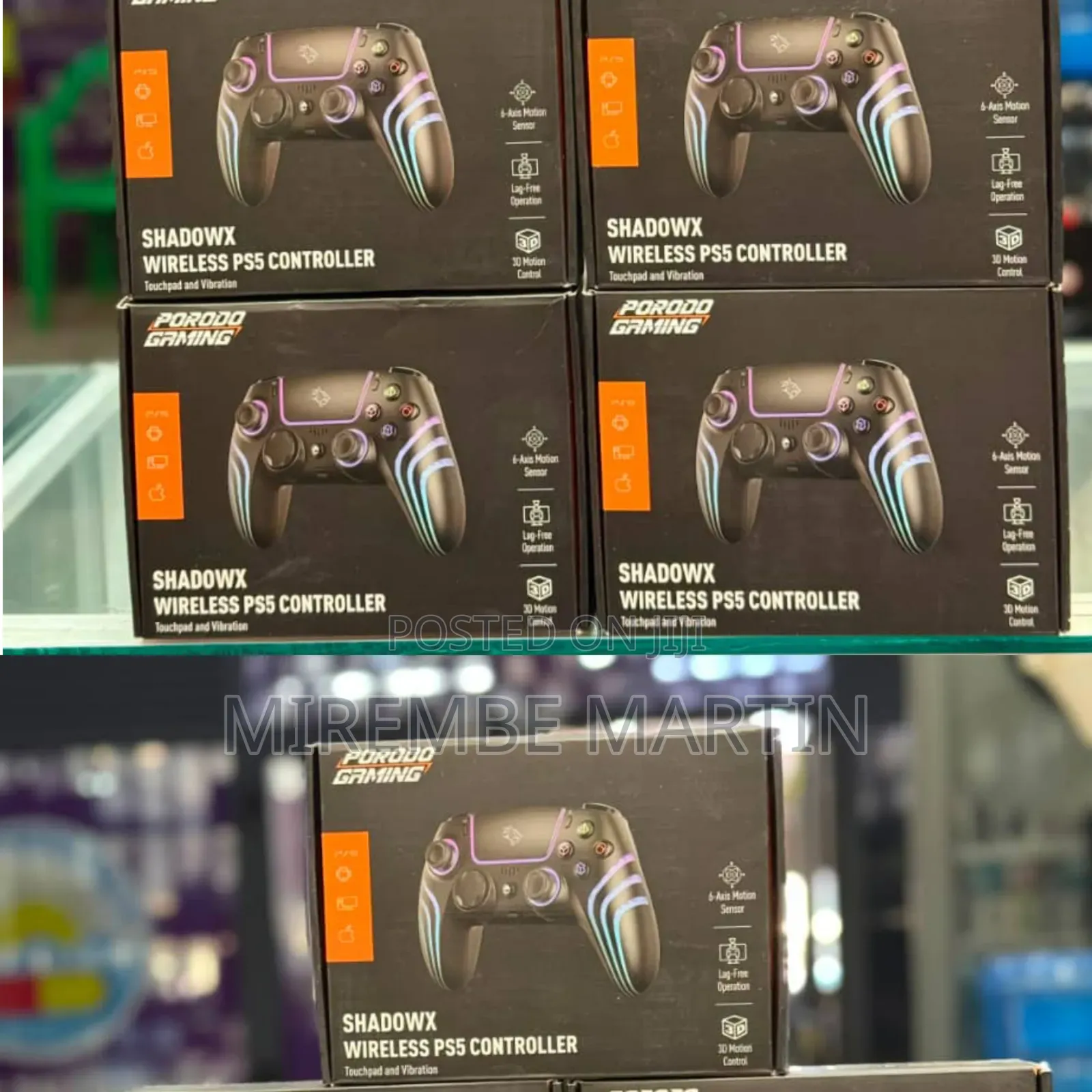 Porodo Gaming ShadowX Wireless PS5 Controller Featuring RGB Lights