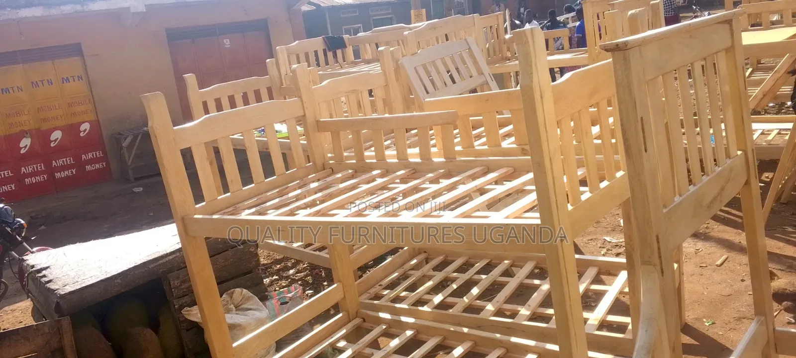 Natural Color 3 by 6 Strong Wooden Bed