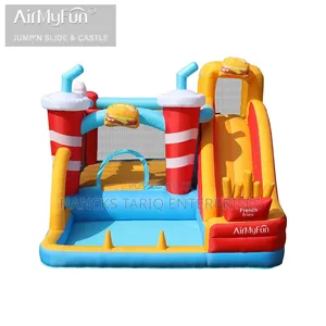 AirMyFun Fast Food Theme Inflatable Bouncy Castle Slide