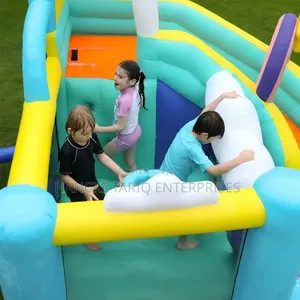 Unicorn Rainbow Theme Inflatable Bouncy Castle With Slide Pool