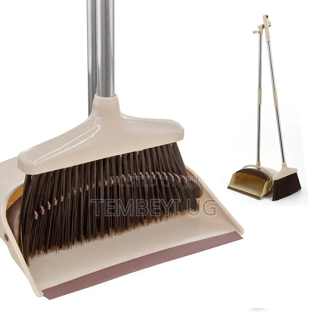 Plastic Broom and Dustpan With Dust Pan,Long Handle Set Home, Office