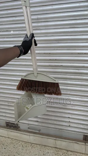 Plastic Broom and Dustpan With Dust Pan,Long Handle Set Home, Office