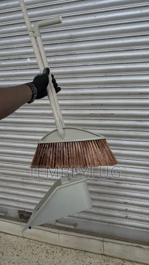 Plastic Broom and Dustpan With Dust Pan,Long Handle Set Home, Office